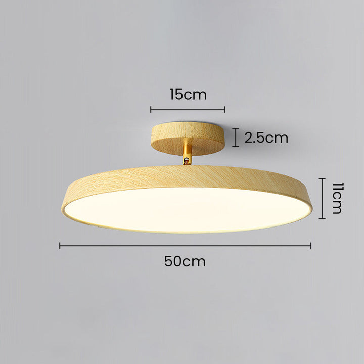 "Modern semi-flush ceiling light with sleek design, adjustable tones, and energy-efficient LED, perfect for any room ambiance