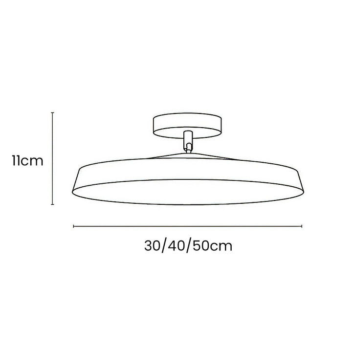 "Modern semi-flush ceiling light with sleek design, adjustable tones, and energy-efficient LED, perfect for any room ambiance
