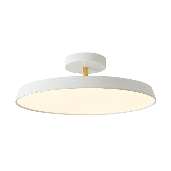 "Modern semi-flush ceiling light with sleek design, adjustable tones, and energy-efficient LED, perfect for any room ambiance