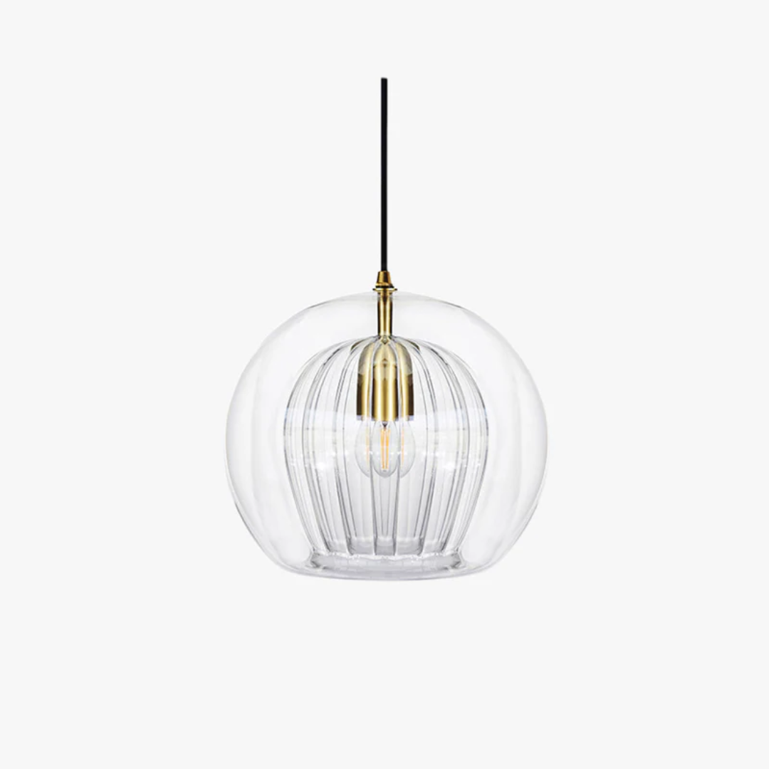 Spherical LED pendant, Aurora Sphere. Modern, adjustable, and perfect for dining or living rooms.