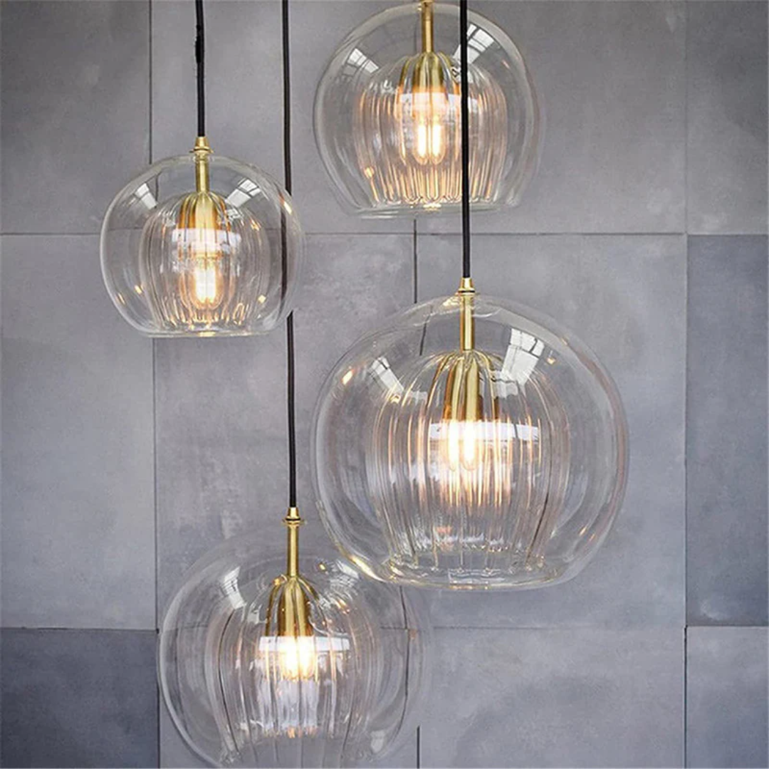Stylish LED pendant lamp, Aurora Sphere. Spherical design for living and dining spaces.