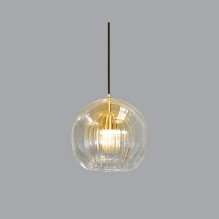 Aurora Sphere LED pendant: a warm white spherical lamp, perfect for modern interiors.