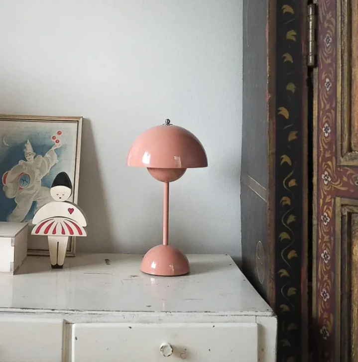Scandinavian style LED table lamp. Modern touch control for sleek office, bedroom, living room lighting.