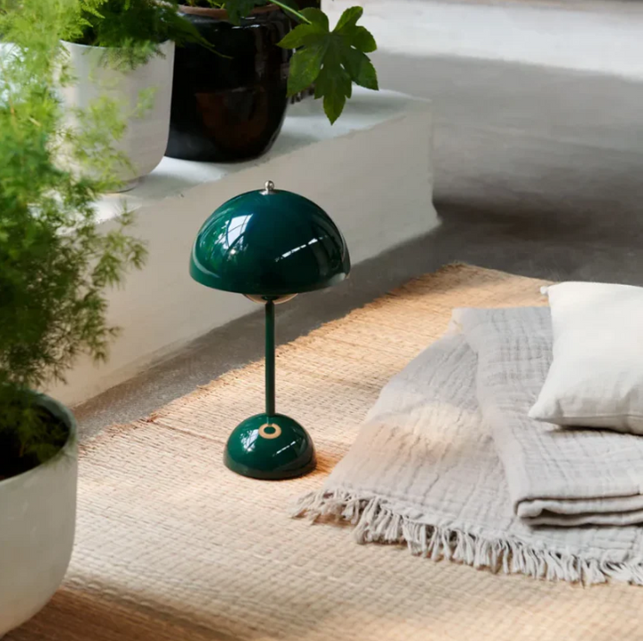 Stylish LED lamp with touch control. Modern, dimmable lighting for bedroom, office, or living room decor.