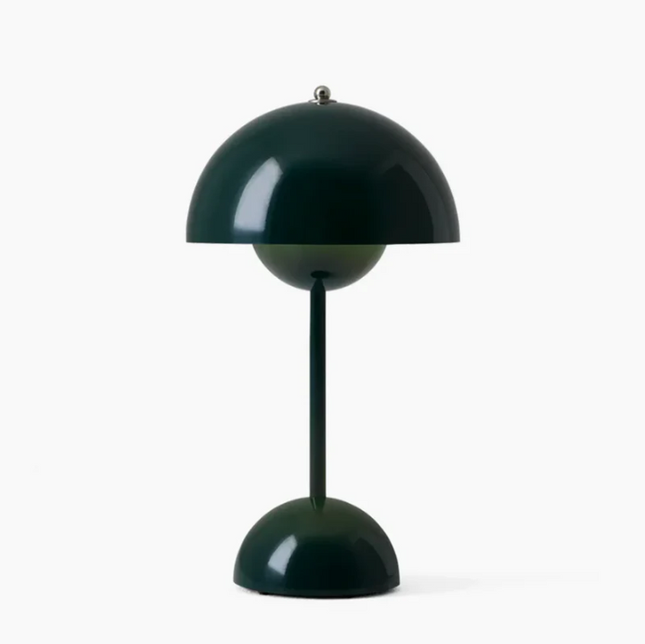 Compact modern LED table lamp for desk. Touch control, contemporary bedroom or office lighting decor.