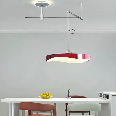 "Modern Verso Pendant Light with LED, sleek design, available in multiple sizes and colors, perfect for elegant home decor."