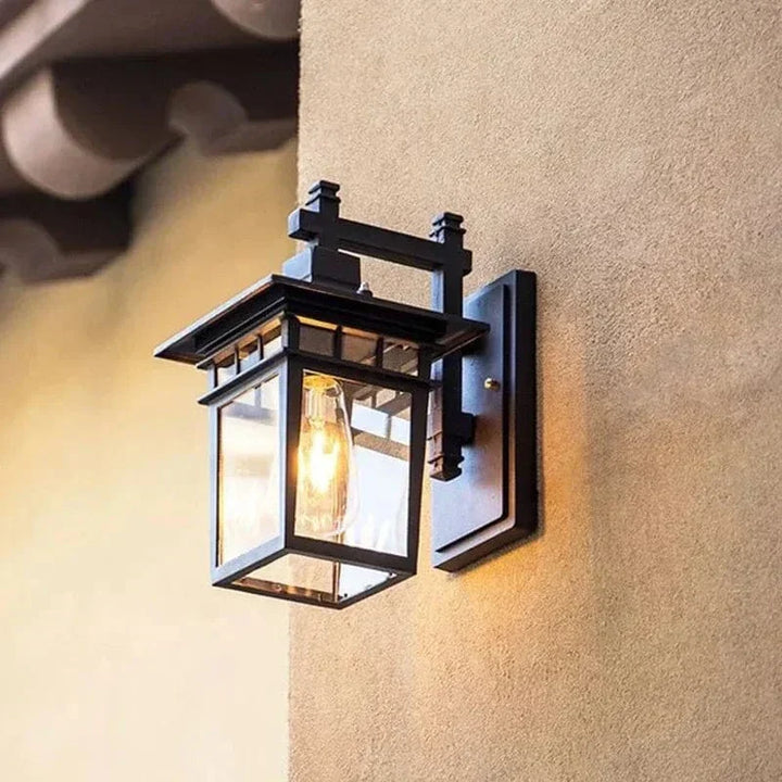 "Modern waterproof outdoor wall light with sleek design, ideal for garden or entrance, weather-resistant and versatile."