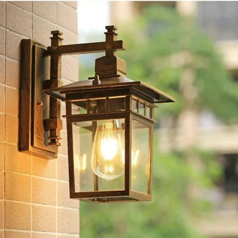 "Modern waterproof outdoor wall light with sleek design, ideal for garden or entrance, weather-resistant and versatile."