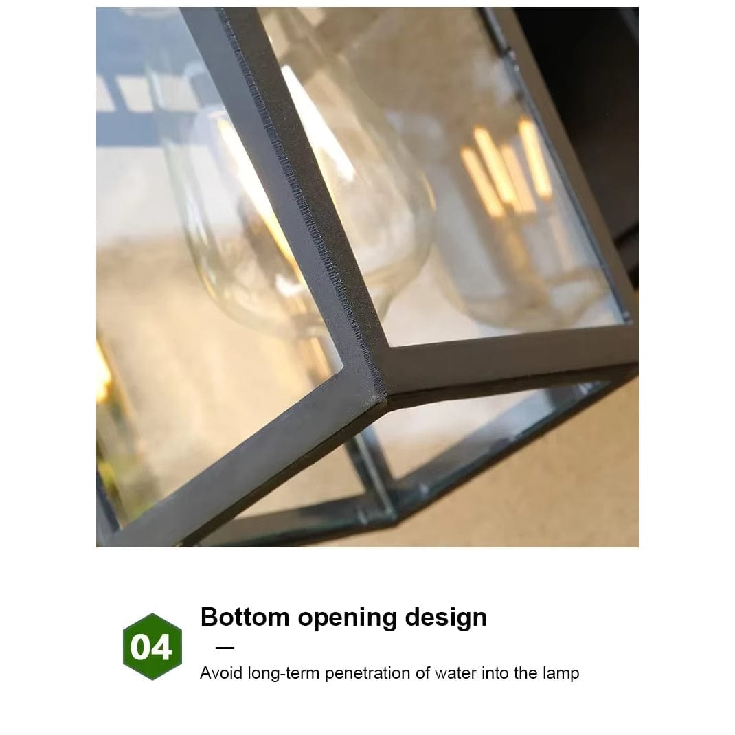 "Modern waterproof outdoor wall light with sleek design, ideal for garden or entrance, weather-resistant and versatile."