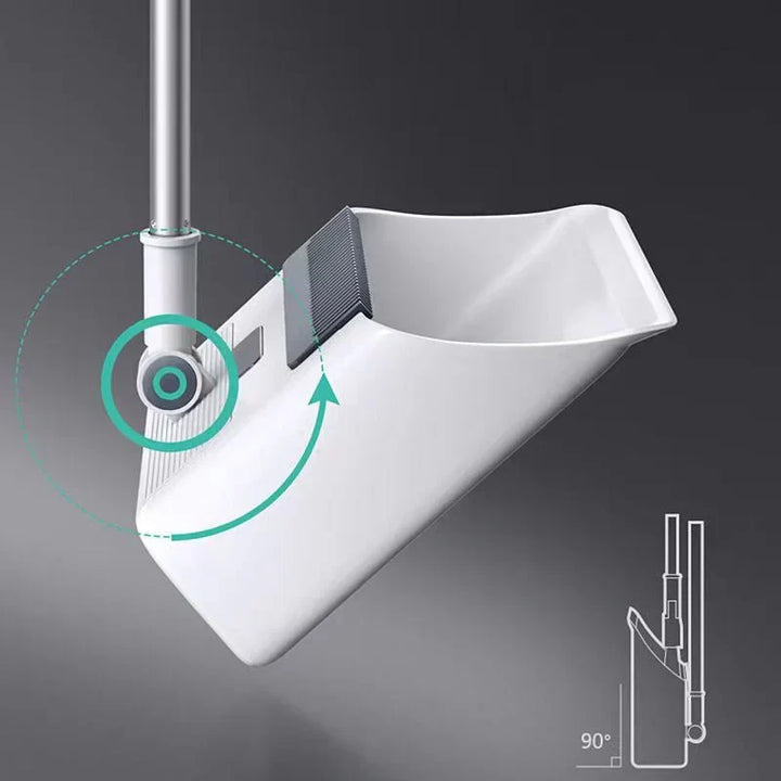 Multifunctional broom and dustpan set with 3-in-1 design, ergonomic handle, and self-cleaner, ideal for efficient home cleani