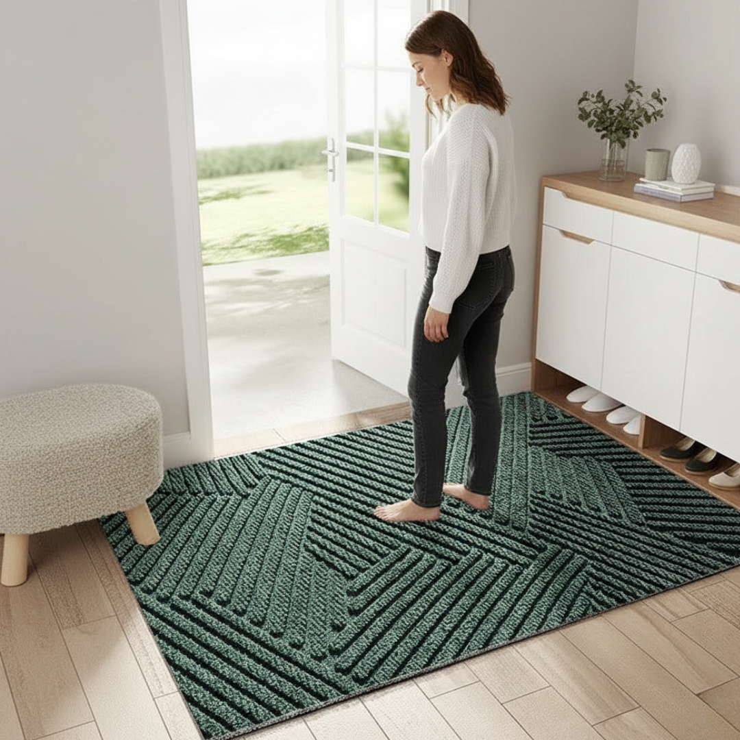 Nordic style entryway doormat, non-slip, effectively traps dirt for a clean home.