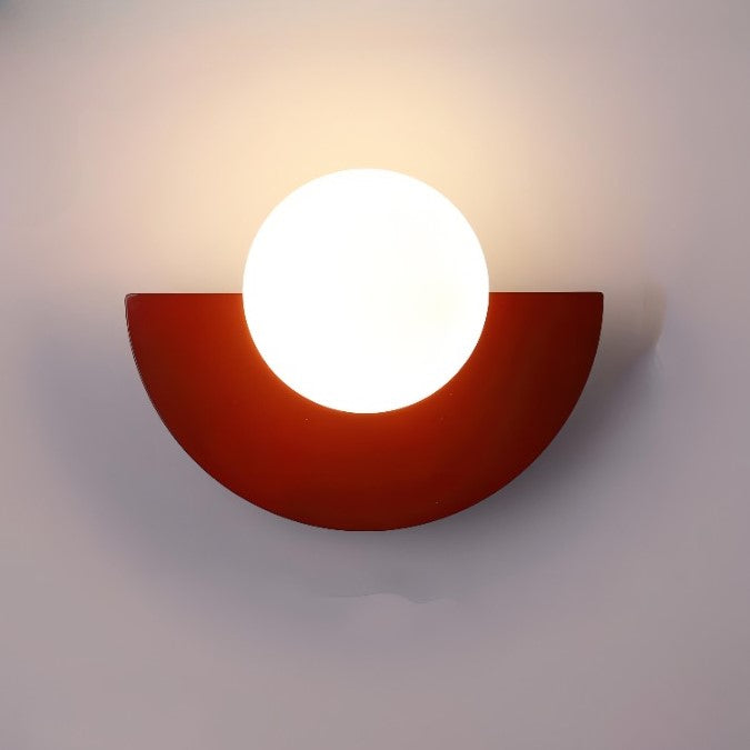 Nordic Style Metal Wall Lamp - Modern Semicircle LED Light
