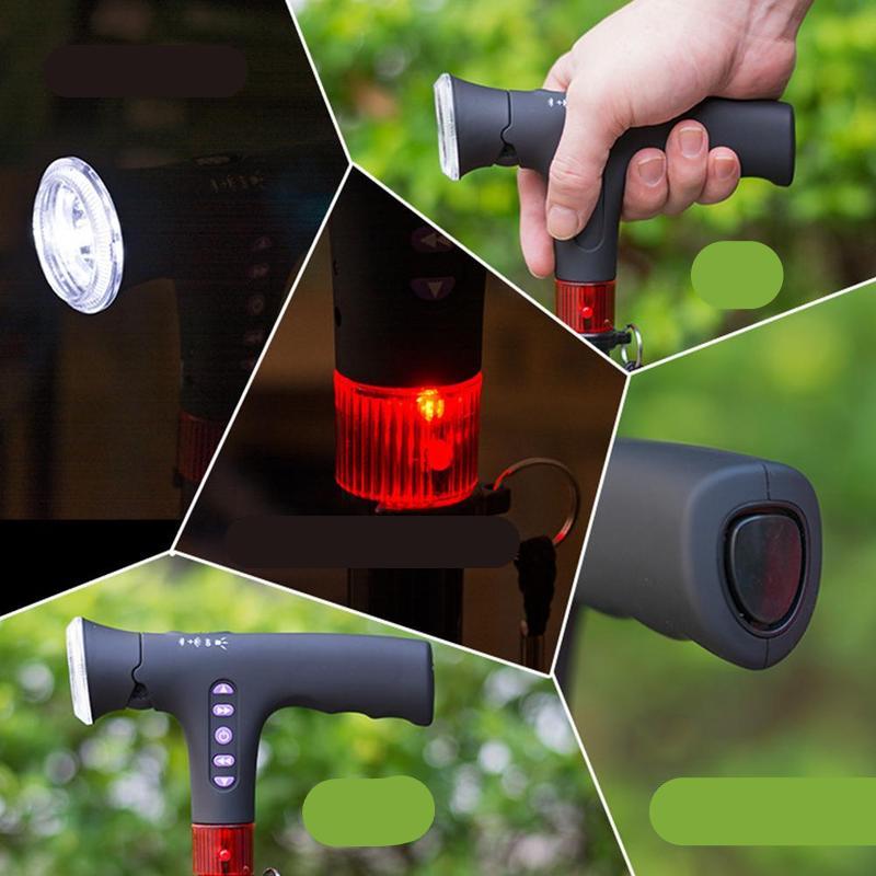 Durable trekking poles for hiking, walking, and outdoor gear enthusiasts, featuring LED lights for visibility.