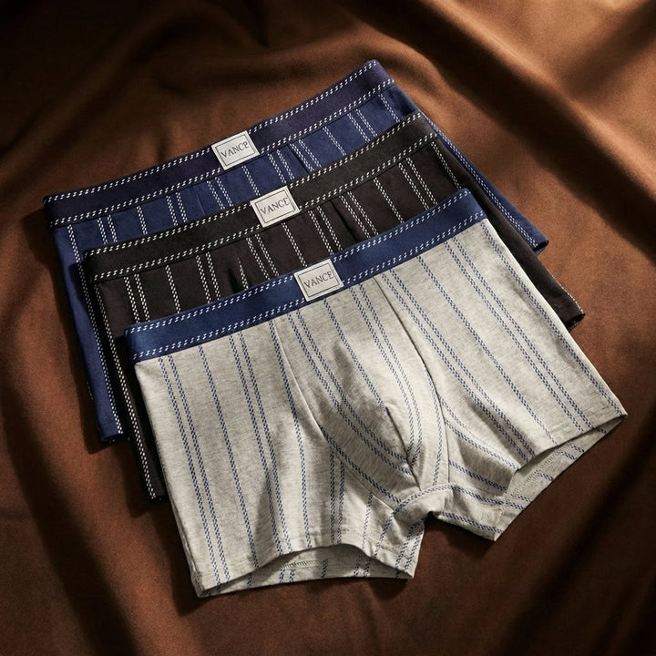 Soft organic cotton men's boxer briefs, antibacterial & breathable for fresh comfort. Sustainable everyday underwear.