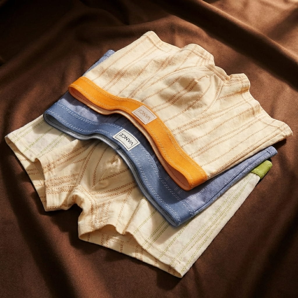 Comfortable men's organic cotton boxer briefs for everyday wear. Breathable, soft & eco-friendly underwear.