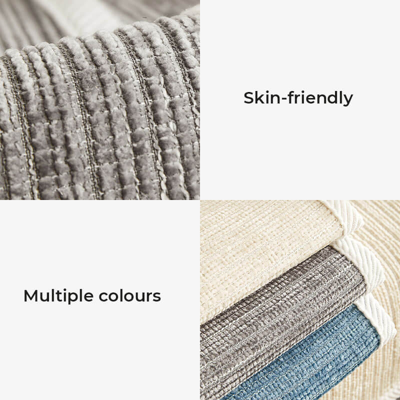 Pet-friendly striped chenille sofa cover anti-scratch design in soft fabric, adds chic style and protects furniture from dama