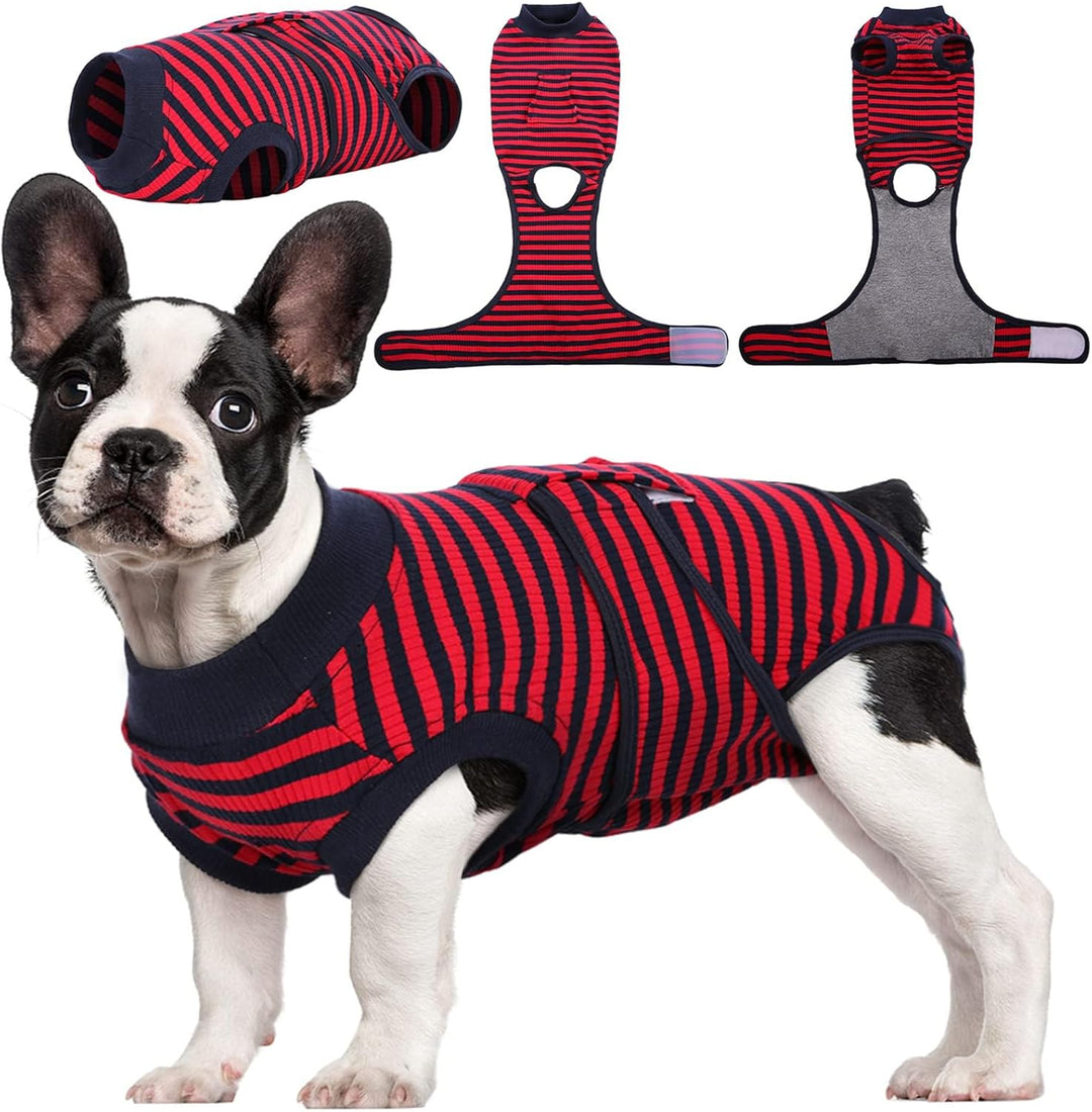 Cat recovery suit, breathable fabric for effective post-surgery healing & comfort.