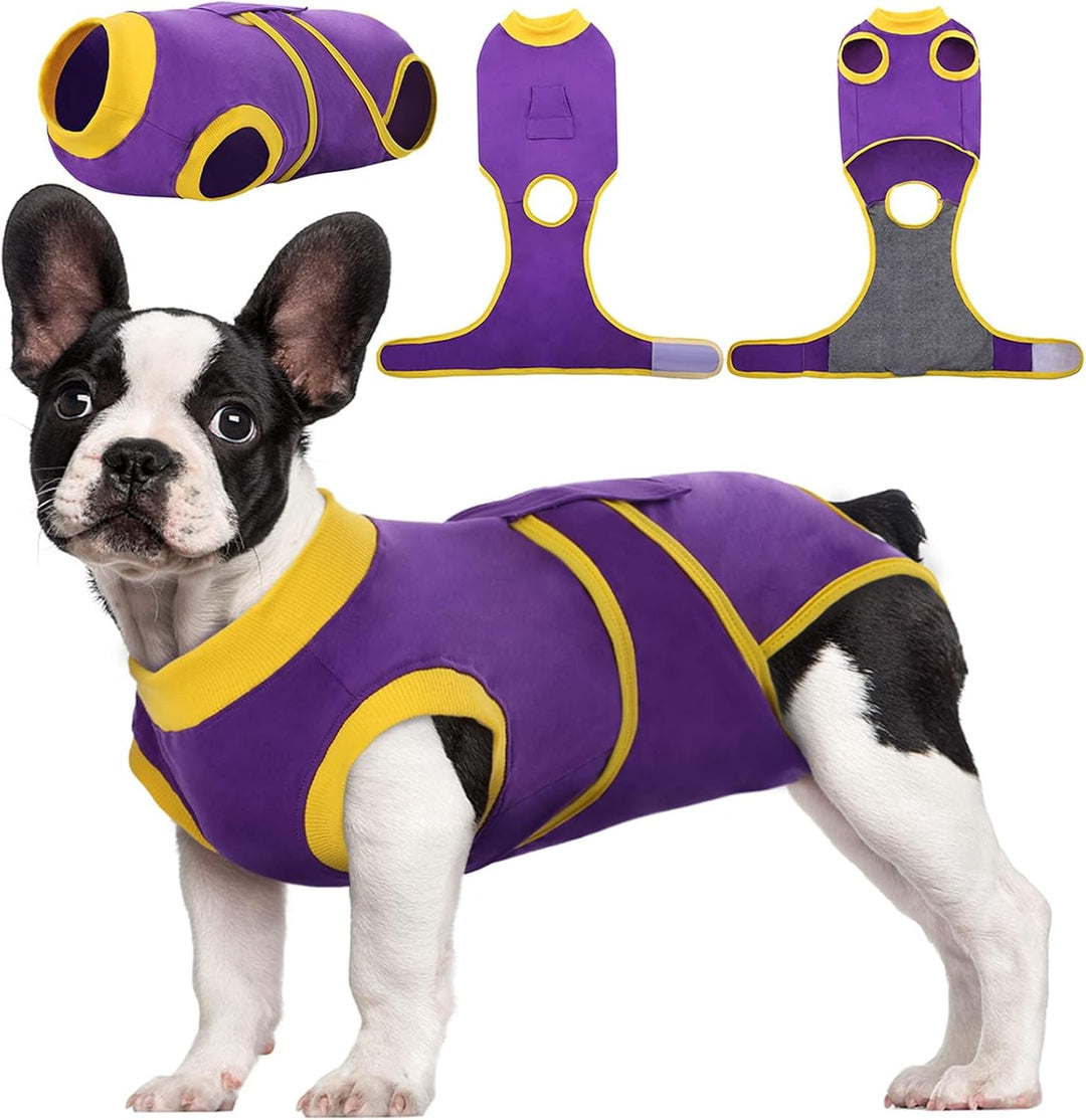 Machine washable pet medical wear, surgical recovery suit for dogs & cats.