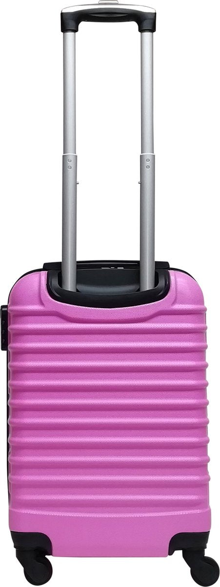 Palermo pink 2-piece hardshell luggage set, durable wheeled suitcases for unisex travel adventures.