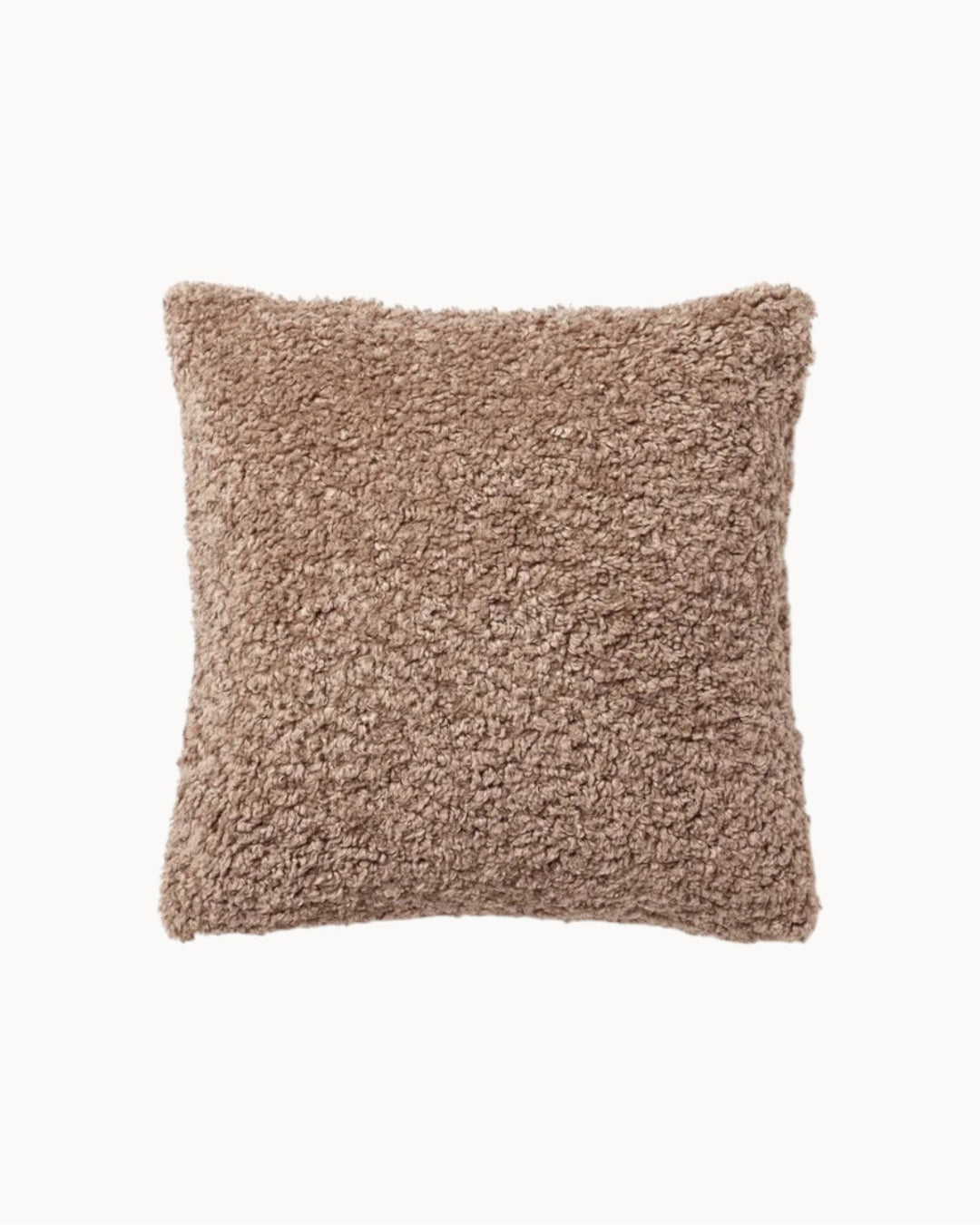 Ultra-soft plush teddy cushion cover. Fluffy home decor throw pillow for a cozy feel.