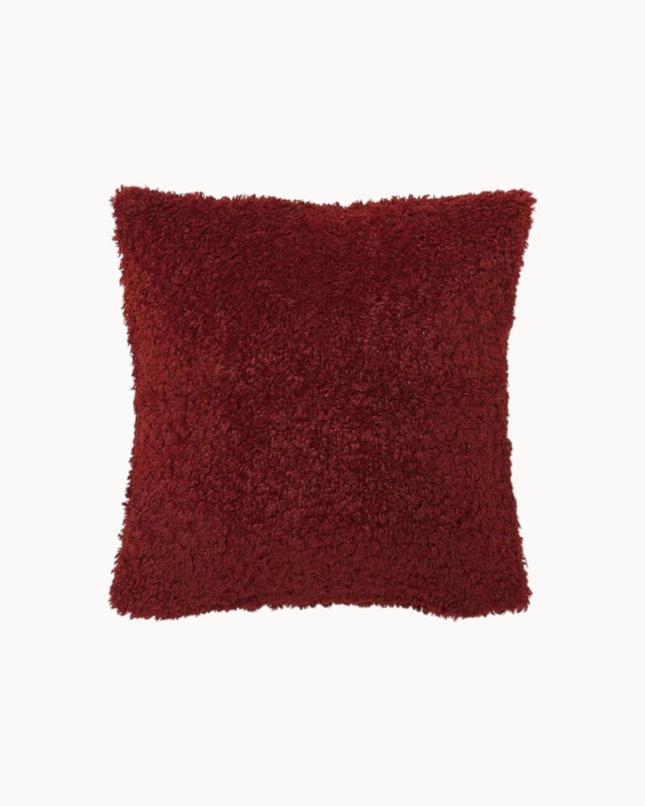 Decorative plush teddy cushion cover. Soft & fluffy throw pillow, perfect for home decor.