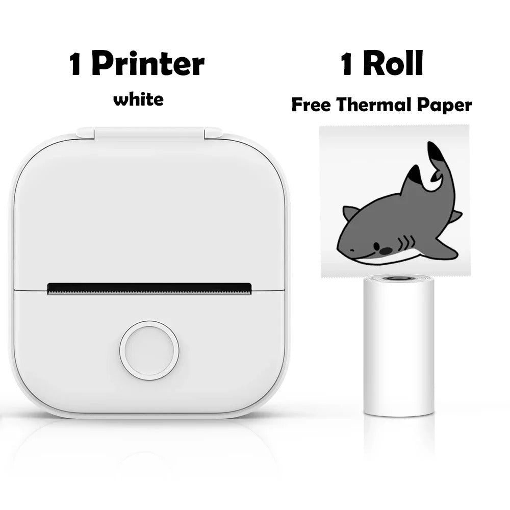 Pocket-sized inkless thermal photo printer. Sleek, compact design perfect for easy, portable instant printing.