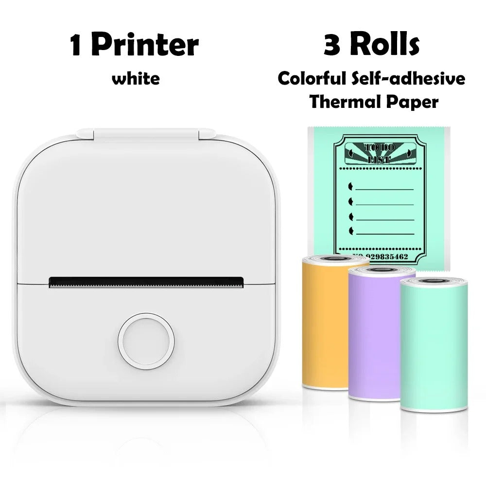 Pocket-sized inkless thermal photo printer. Sleek, compact design perfect for easy, portable instant printing.