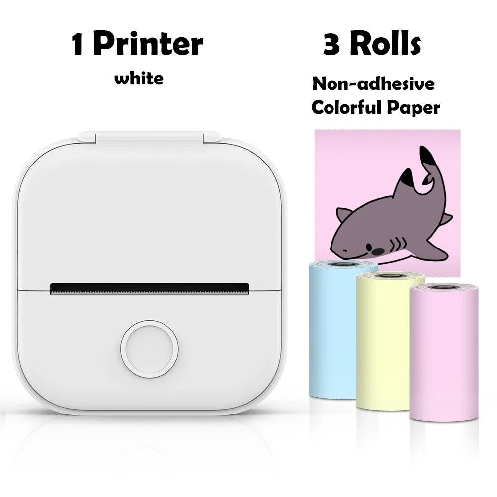 Pocket-sized inkless thermal photo printer. Sleek, compact design perfect for easy, portable instant printing.