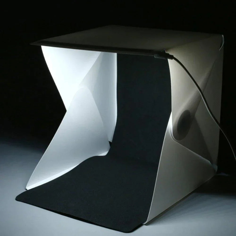 Professional portable product photography studio equipment. Creates even, shadow-free lighting for online listings.