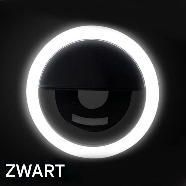 Lightweight portable LED ring light, perfect for travel photography, selfies & quick video shoots.