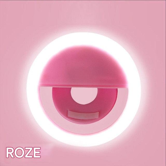 Phone clip LED ring light for creators, providing soft, even light for all your content needs.