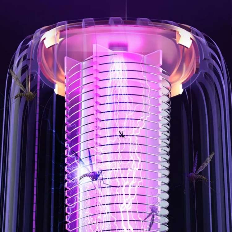 Portable mosquito repellent lamp with sleek design, 2500mAh battery, for indoor and outdoor use, chemical-free solution.