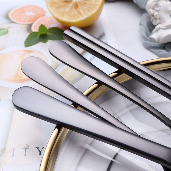 On-the-go stainless steel utensil set, easy to carry.