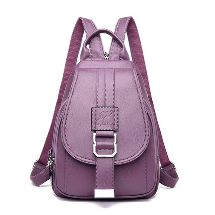 Fashionable women's everyday backpack made from premium water-resistant leather.