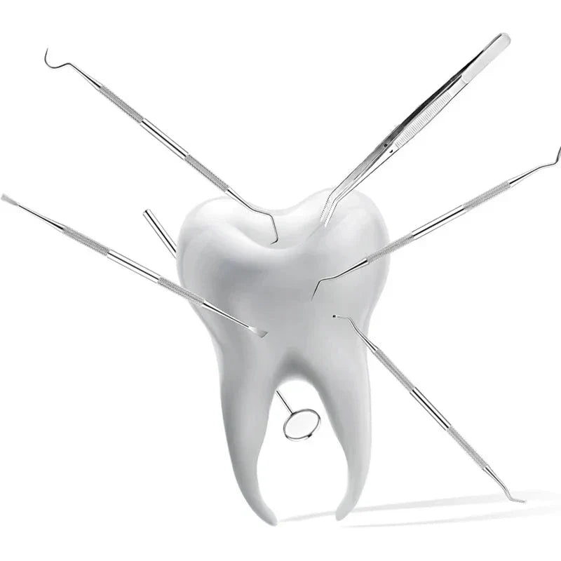 Professional stainless steel dental plaque remover tool for advanced oral care & hygiene.