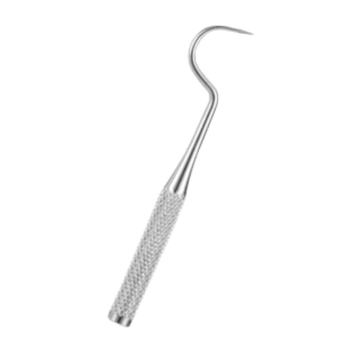 Essential dental hygiene tool: a robust stainless steel plaque and tartar remover for oral care.