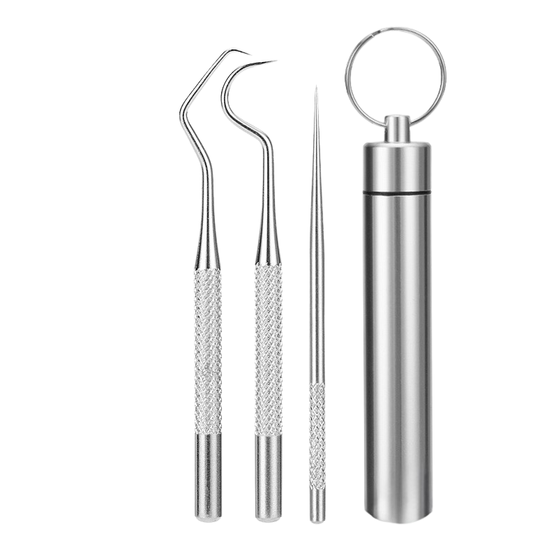 High-grade stainless steel tartar scraper, essential for at-home dental care & plaque removal.