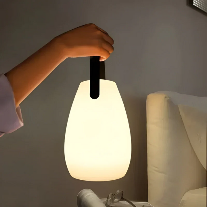 RadianceFlex portable waterproof wireless LED table lamp for indoor & outdoor use.