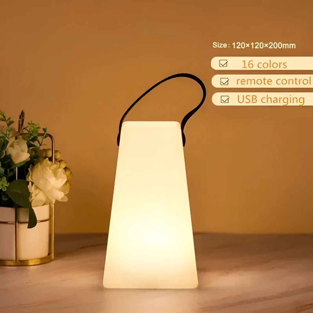 RadianceFlex modern wireless table lamp, waterproof and rechargeable, perfect for any setting.