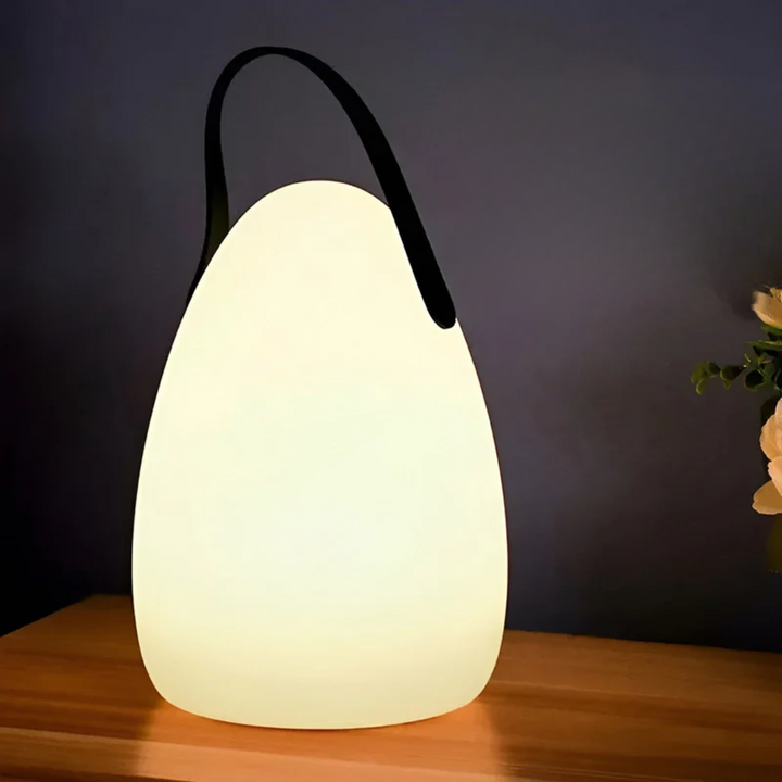 Stylish RadianceFlex indoor table lamp, wireless and waterproof, modern home decor accent.