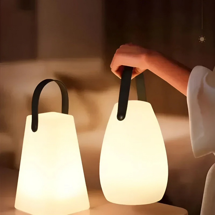 Wireless waterproof RadianceFlex LED table lamp, ideal for modern home decor and ambiance.