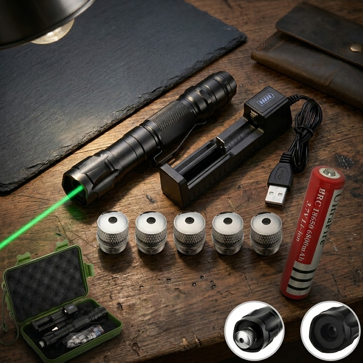 Bright green laser pointer for stargazing, accurately pointing out constellations.