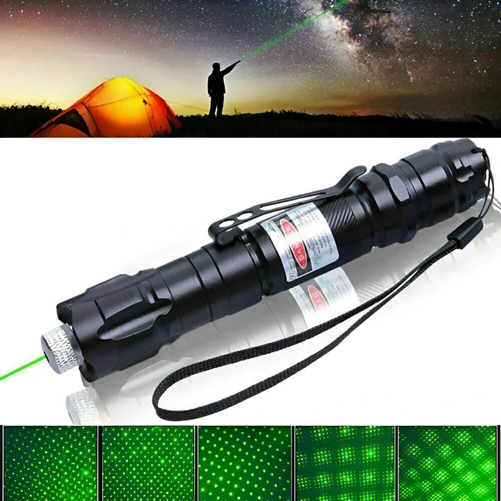 Interactive green laser pointer cat toy, engaging entertainment for pets and owners.