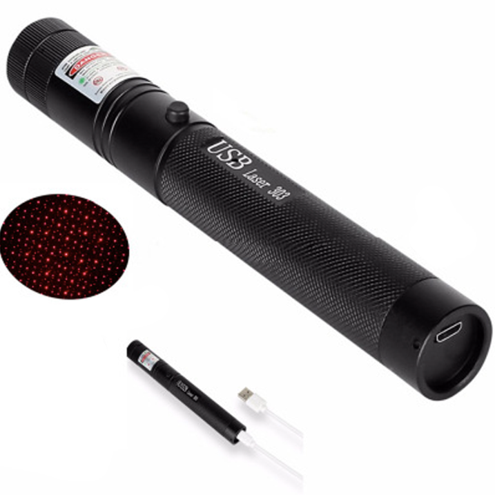 Energy-efficient rechargeable laser pointer tool, providing long-range visibility for outdoor & precision work.