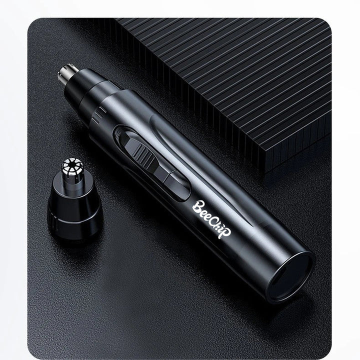 Sleek rechargeable nose & ear trimmer for quick, painless hair removal and grooming.