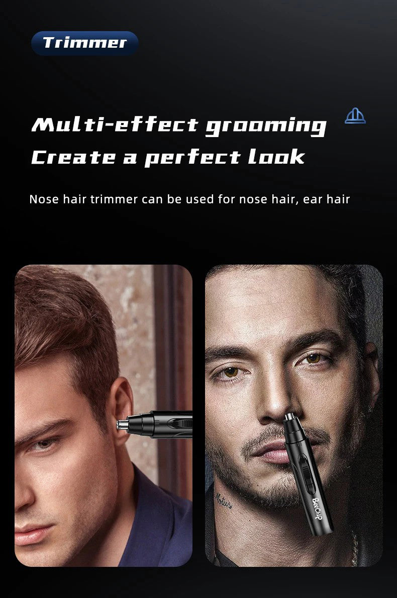 Efficient rechargeable nose & ear trimmer, designed for comfortable and effective personal care.