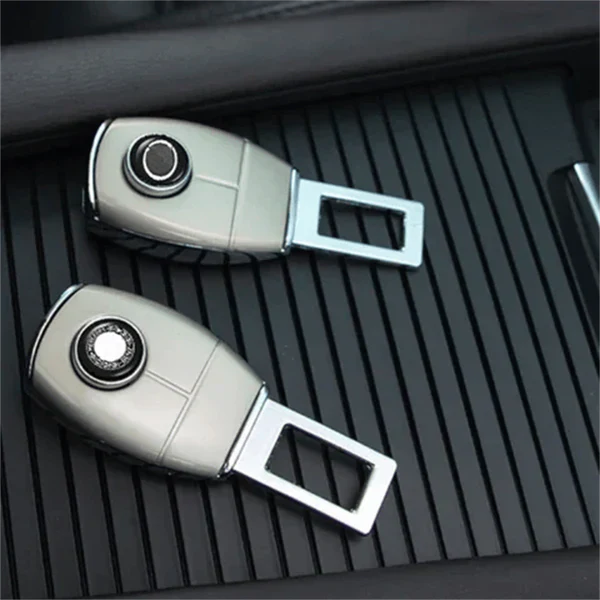 UK legal rigid metal seat belt extender for premium cars, zinc alloy construction, precision electroplating, enhanced safety and comfort.