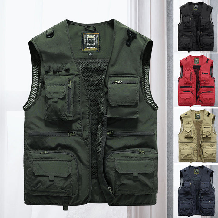 Rugged Men's ActionGuard tactical vest for outdoor missions, gear carry, and adventure.