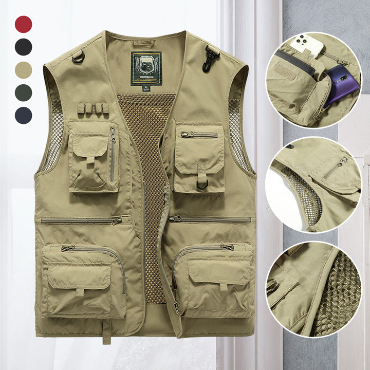 Durable Men's ActionGuard utility vest for outdoor gear, survival, and hiking.