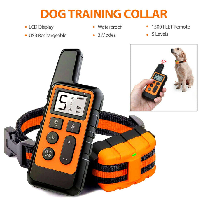 Waterproof Smart Dog Training Collar with 300m Remote